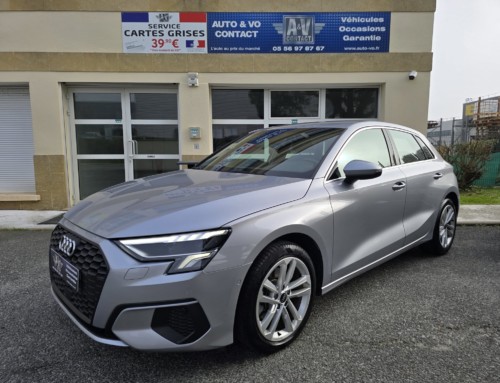 AUDI A3 SPORTBACK 8Y 30 TFSI 110 DESIGN S TRONIC 7 MILD HYBRID Du 29.04.2021 – 36 200 KMS – 22 990 €