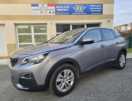 PEUGEOT 3008 PURETECH 130CH EAT8 ACTIVE Du 30.11.2020 – 38 800 KMS – 15 490 €